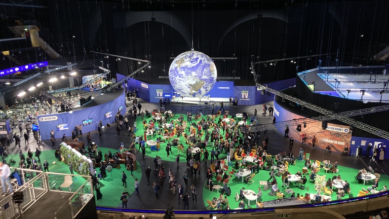 Un'immagine della Cop26 di Glasgow