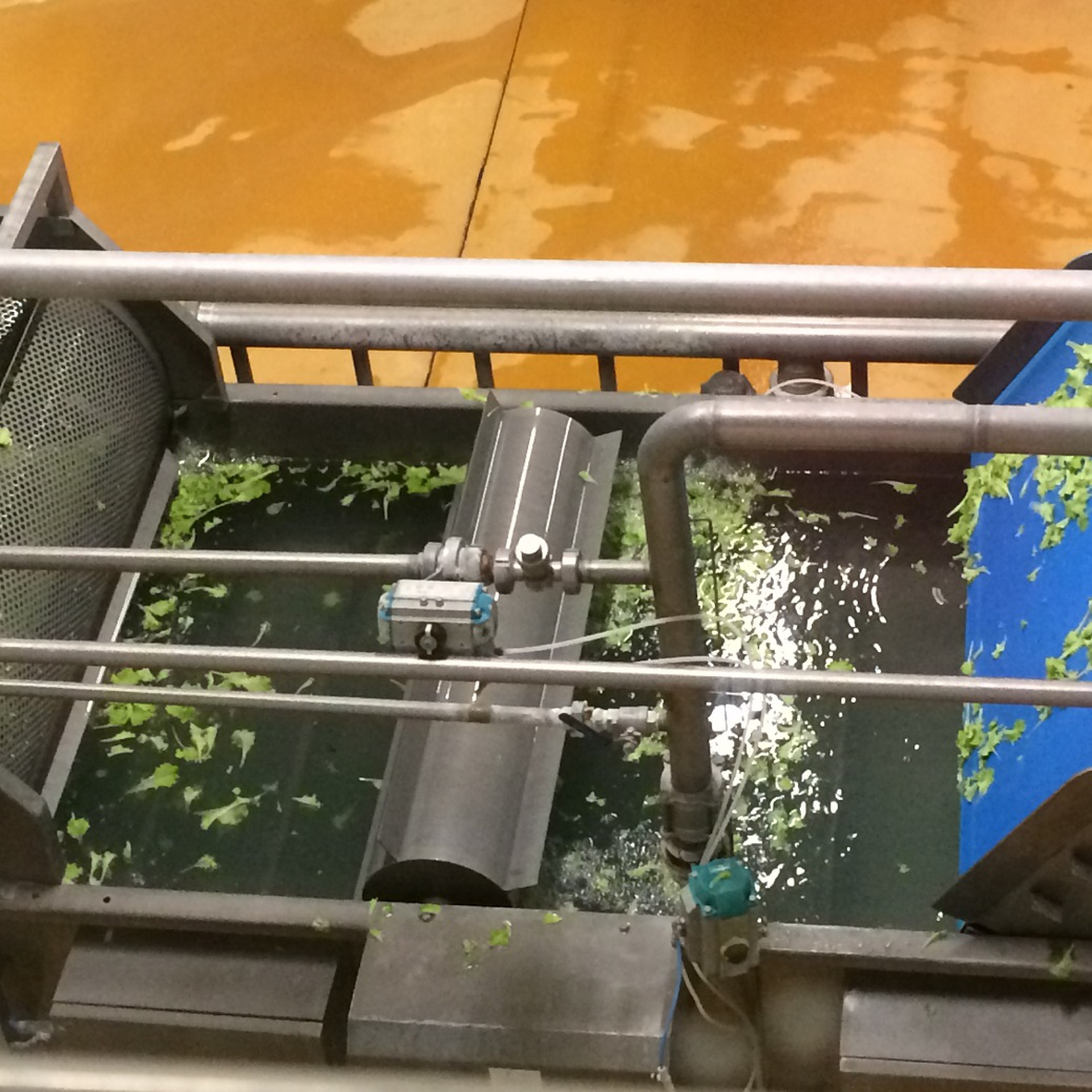 Fase di lavaggio con sistema di ricircolo presso sede Bonduelle Italia