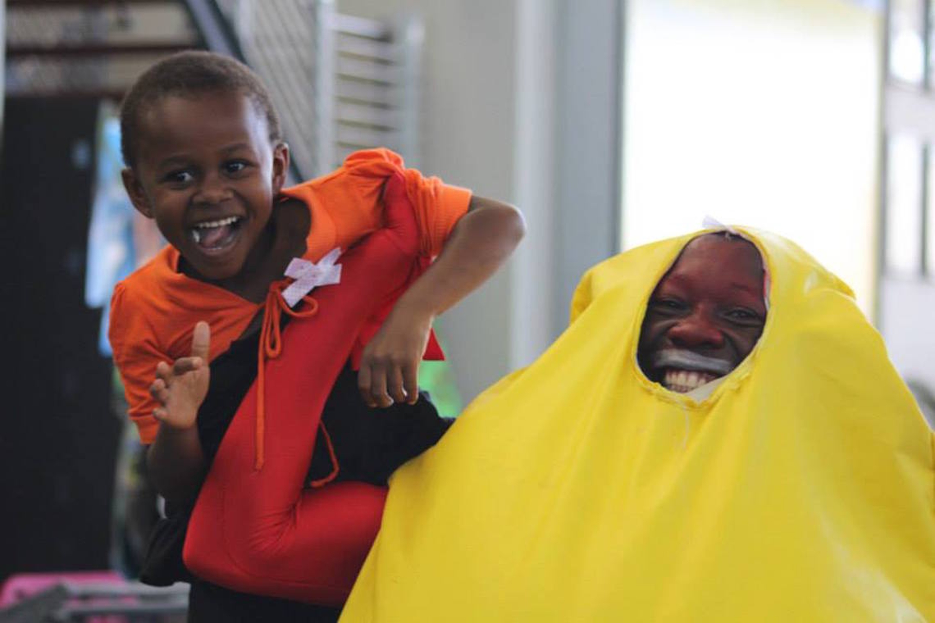 The Barefeet Theatre troupe in Lusaka, Zambia