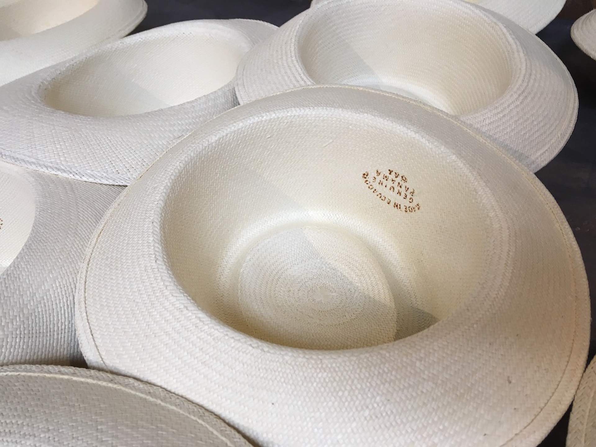 Cappelli di Panama marchiati 