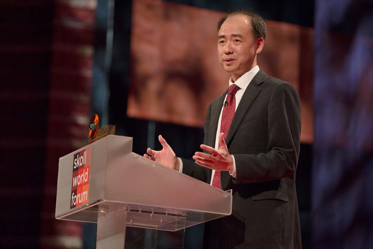 Discorso di Ma Jun alla Skoll Foundation per il ritiro del premio Skoll Awards for Social Entrepreneurship. Aprile 2015, Oxford, U.K. Foto di Skoll Foundation