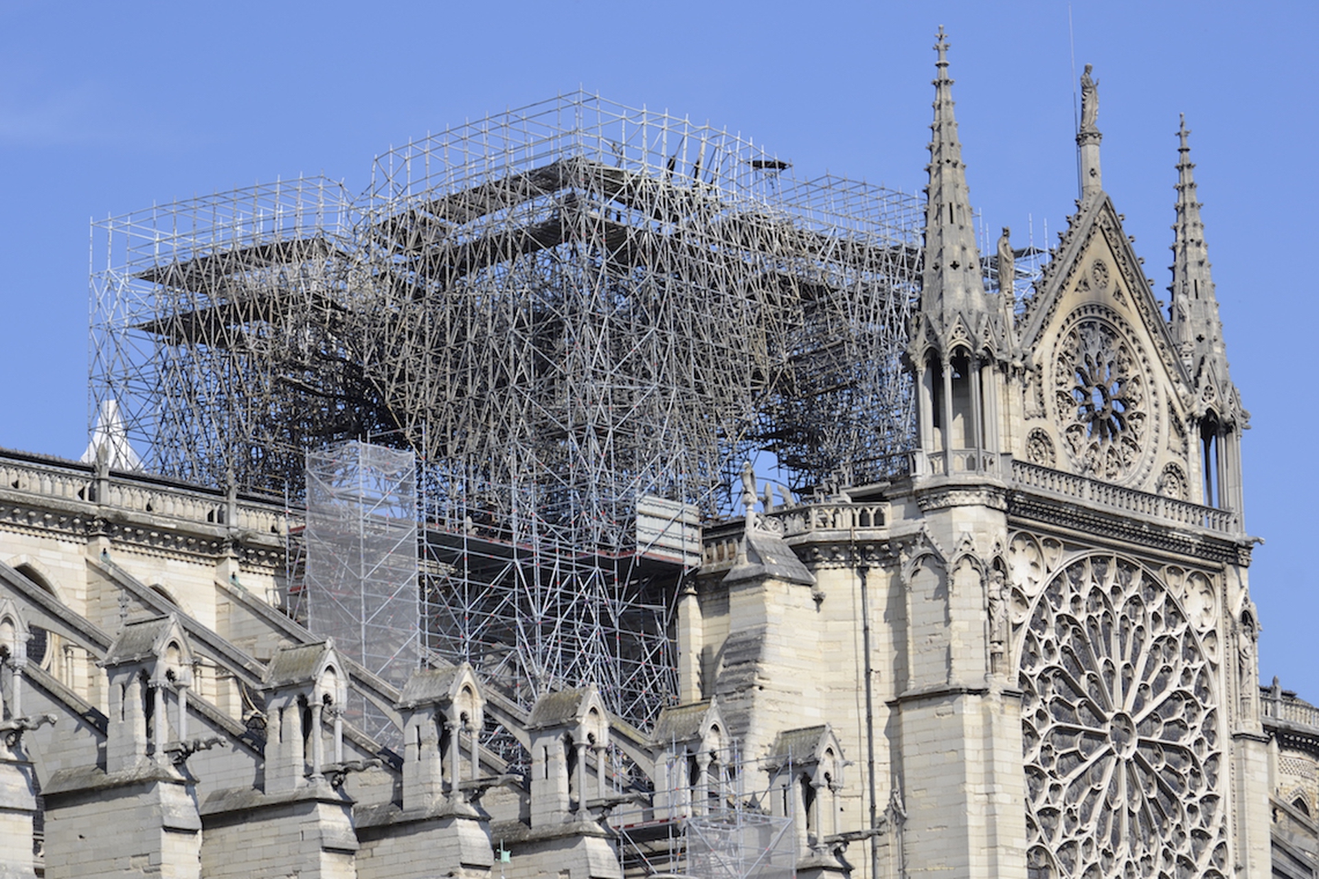 La cattedrale di Notre Dame a Parigi dopo il rogo25