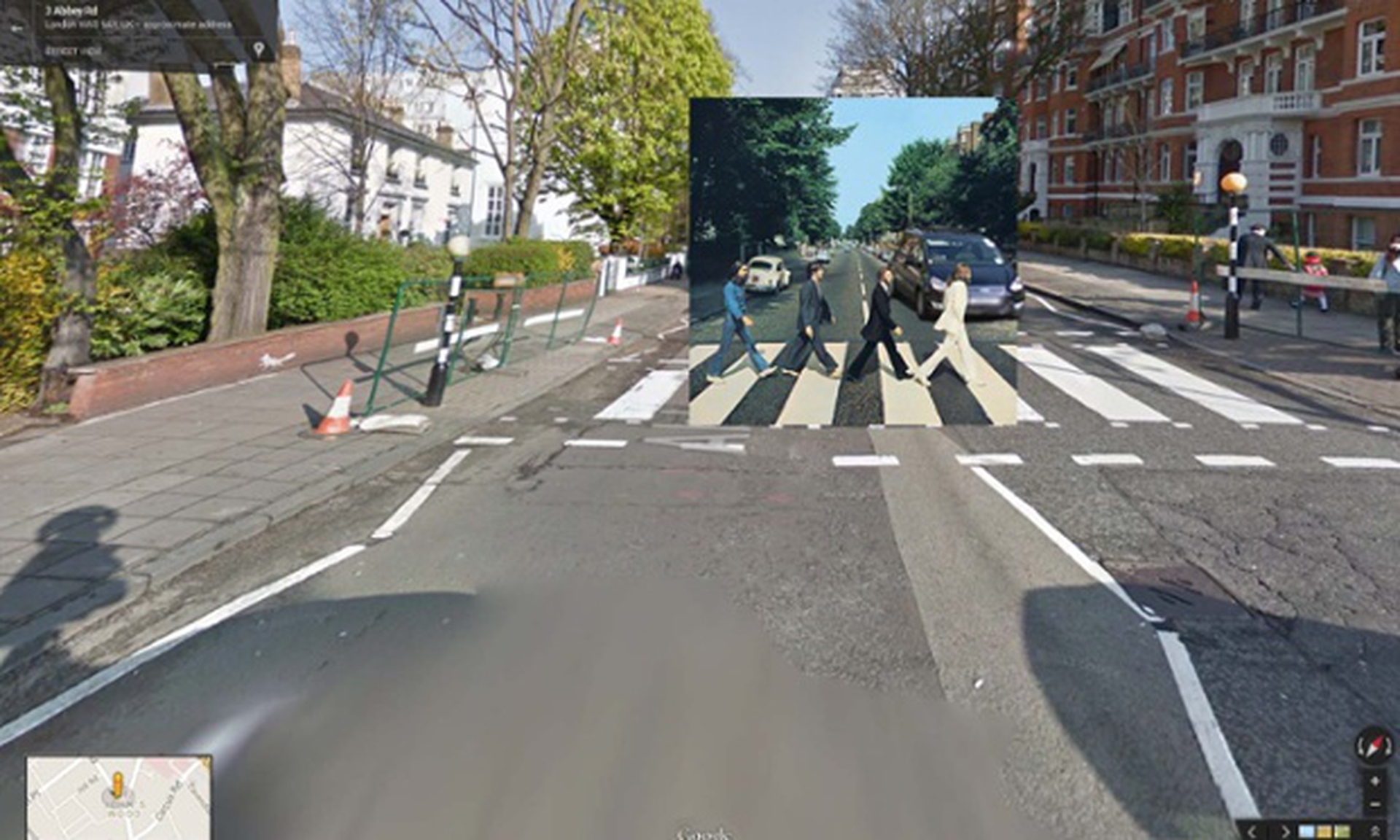 Copertine di album famosi nel punto esatto di Google street view