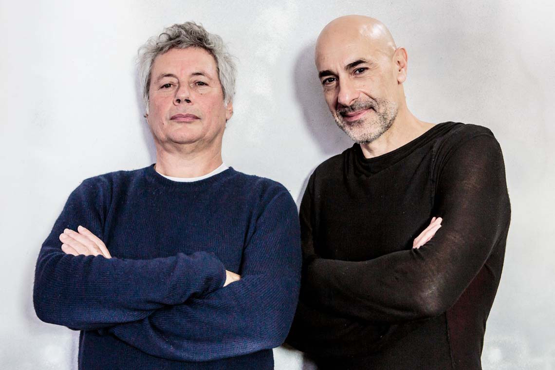 Playnovecento Alessandro Baricco e Alessio Bertallot in posa