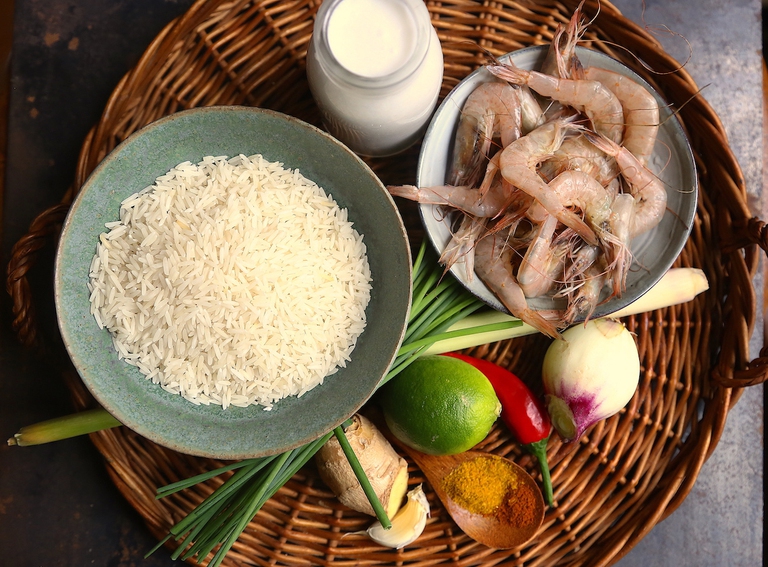 Riso basmati con gamberi