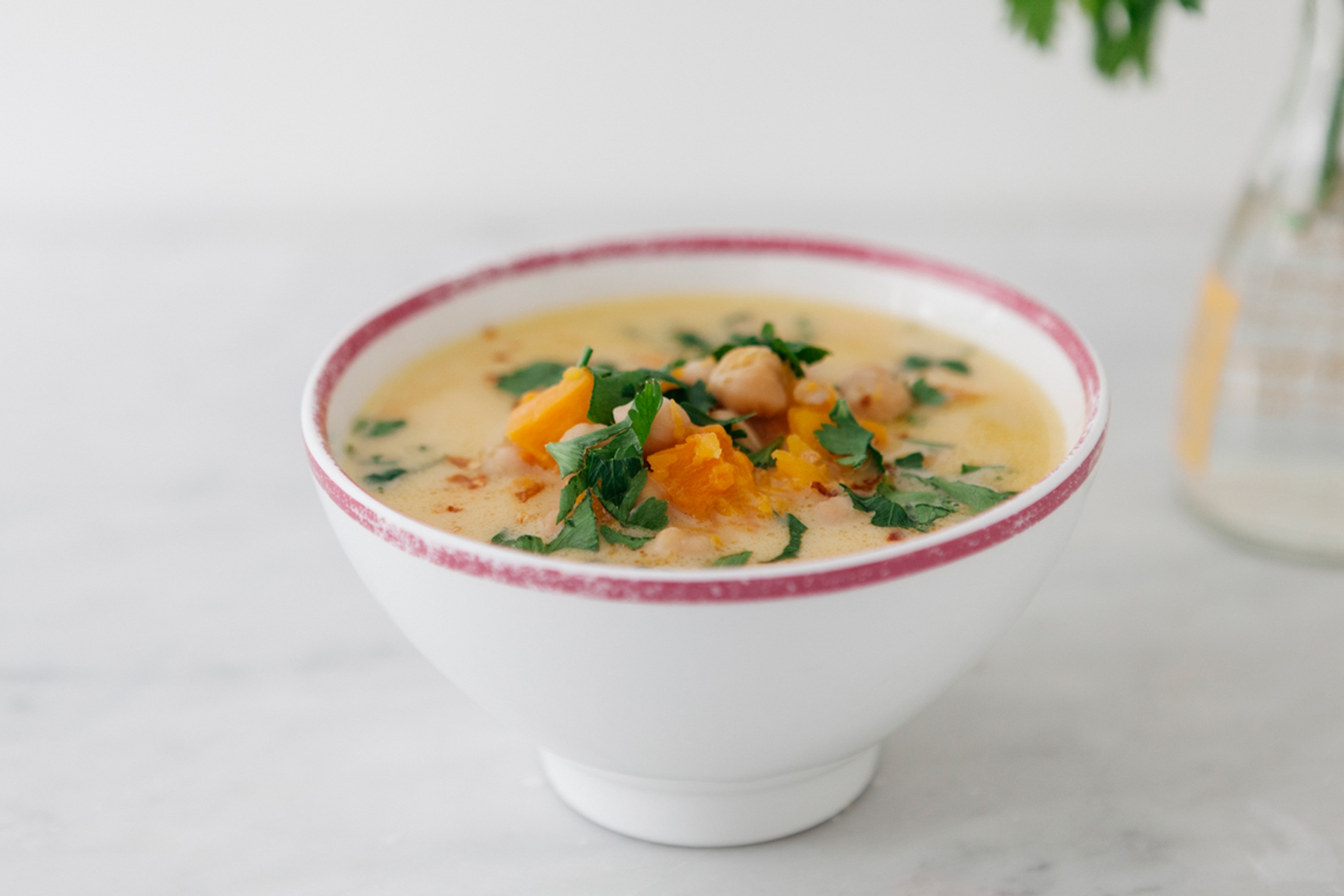 Pumpkin curry with chickpeas