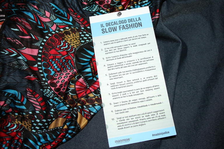 Decalogo della Slow Fashion di Mani Tese © Gloria Schiavi