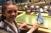 Bana Alabed, la bambina siriana che ha raccontato la guerra su Twitter, lancia un messaggio dalle Nazioni Unite