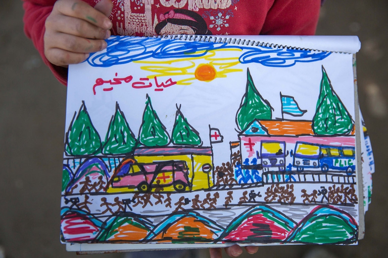 Siria disegni profughi idomeni