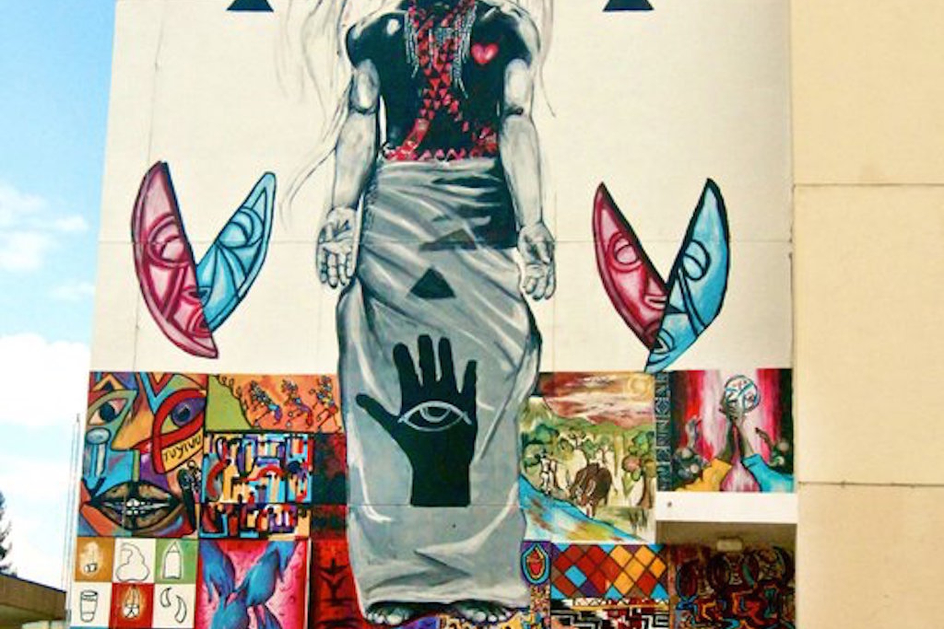 Bonfils Ngabonziza paints murals with a message in Rwanda's capital