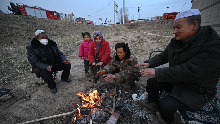 Nella zona colpita dal terremoto il freddo è pungente