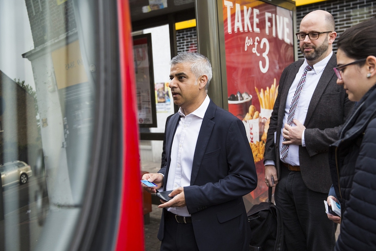 sadiq khan bus work