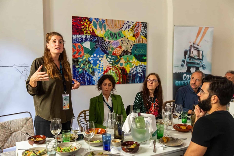 Un momento del pranzo-dibattito presso il ristorante Roots nell'edizione 2023 di FestiValori