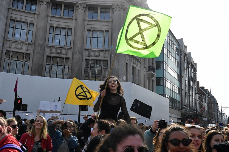 Manifestazione di Extinction Rebellion a Londra