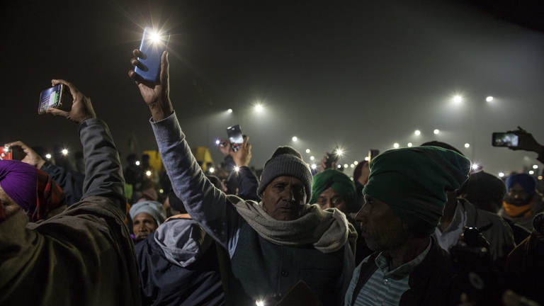 For months in India, thousands of farmers have camped on the highway to protest. Now the government has banned access to the internet.