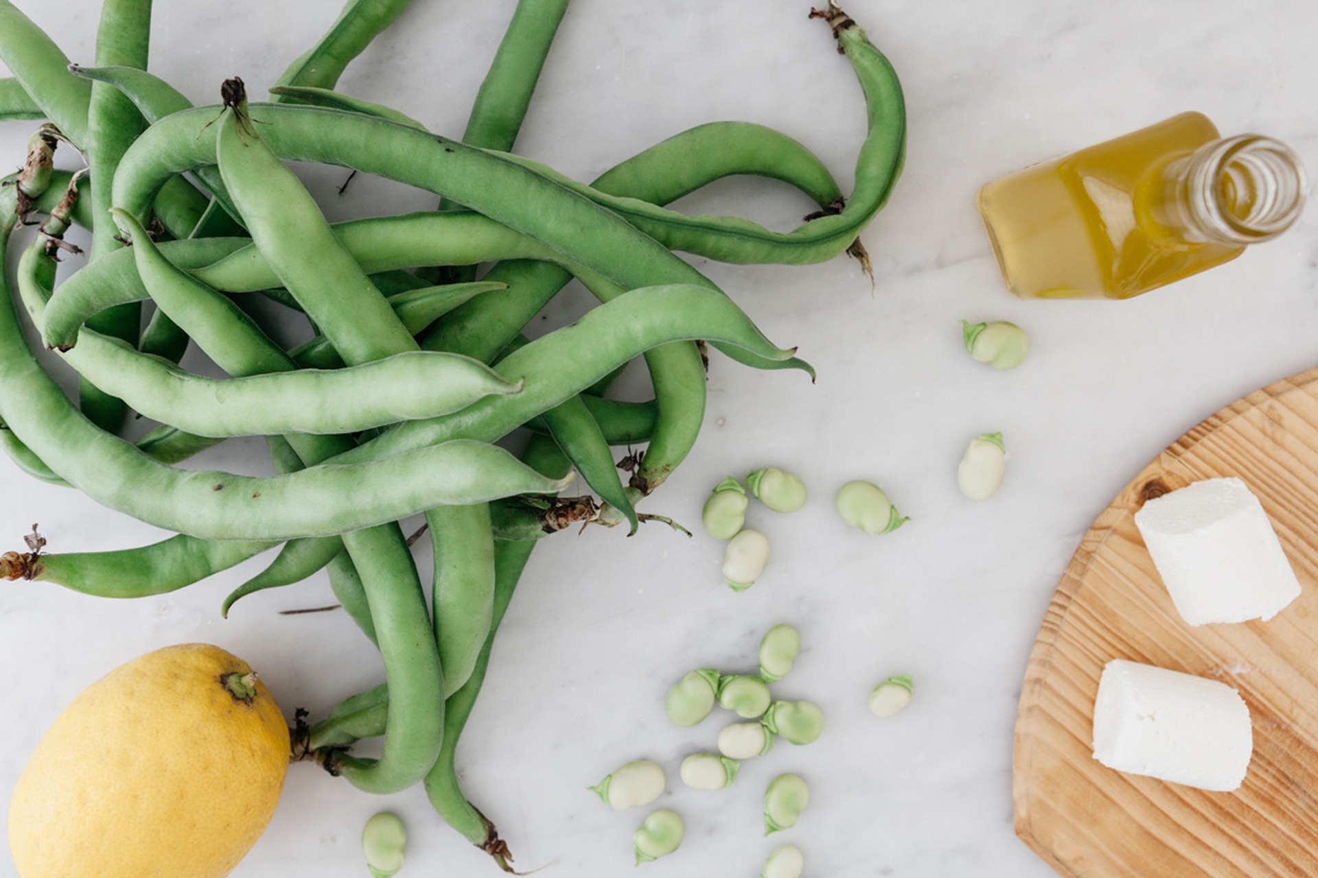 Crema di fave e formaggio di capra