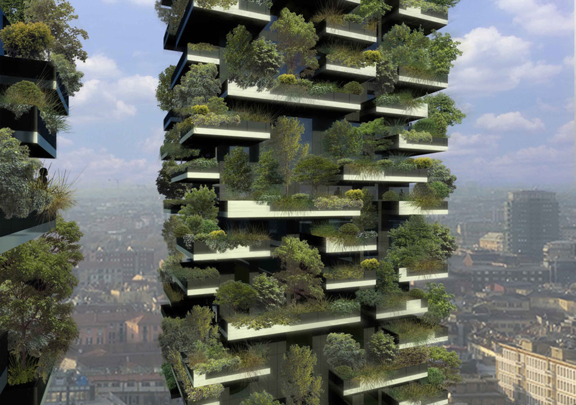 Rappresentazione digitale del Bosco Verticale