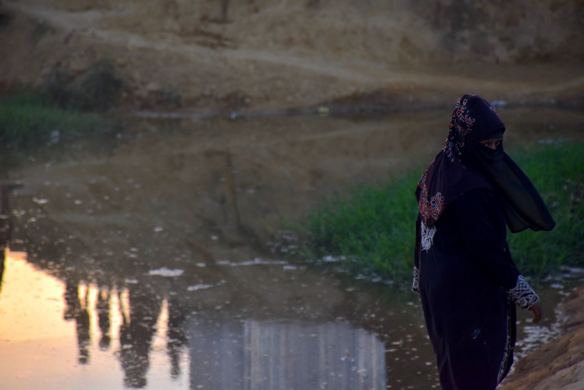 Una rifugiata rohingya