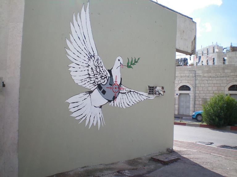 Banksy Armoured Peace Dove