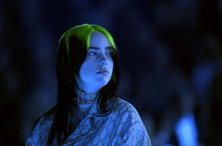 Billie Eilish colta durante la 62esima edizione dei Grammy Awards a Los Angeles