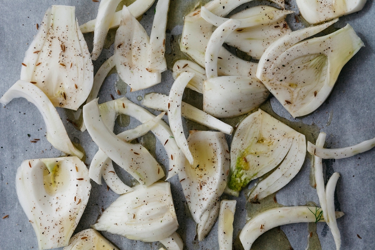 finocchi al forno con semi di cumino