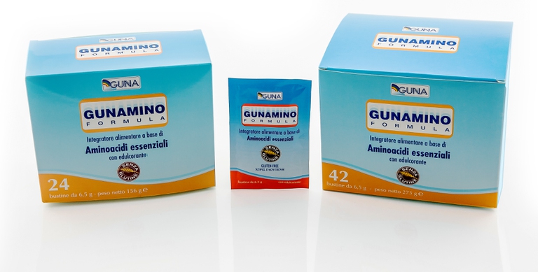 Gunamino formula, 8 aminoacidi essenziali in una comoda bustina © GUNA