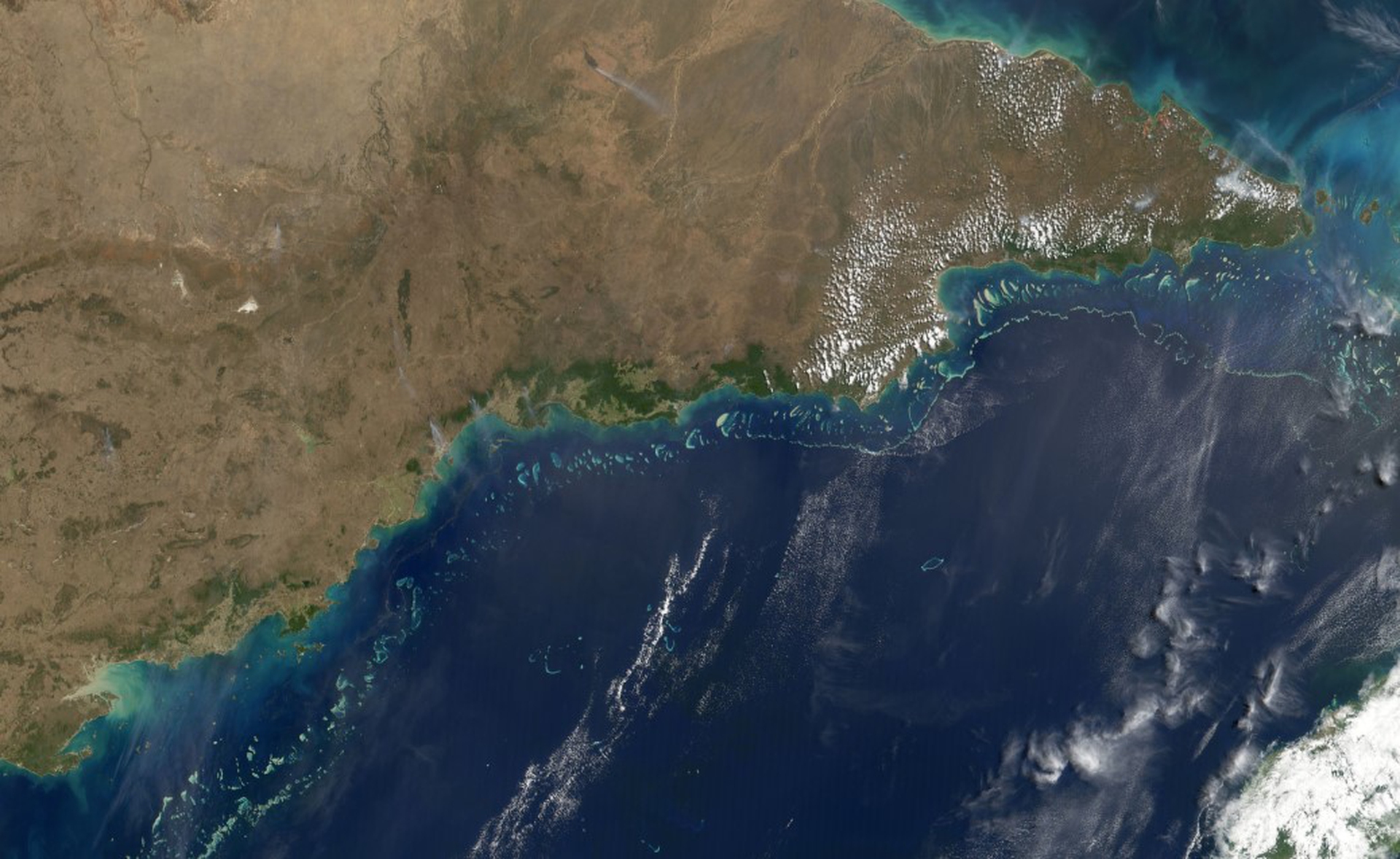 The Great Barrier Reef from space