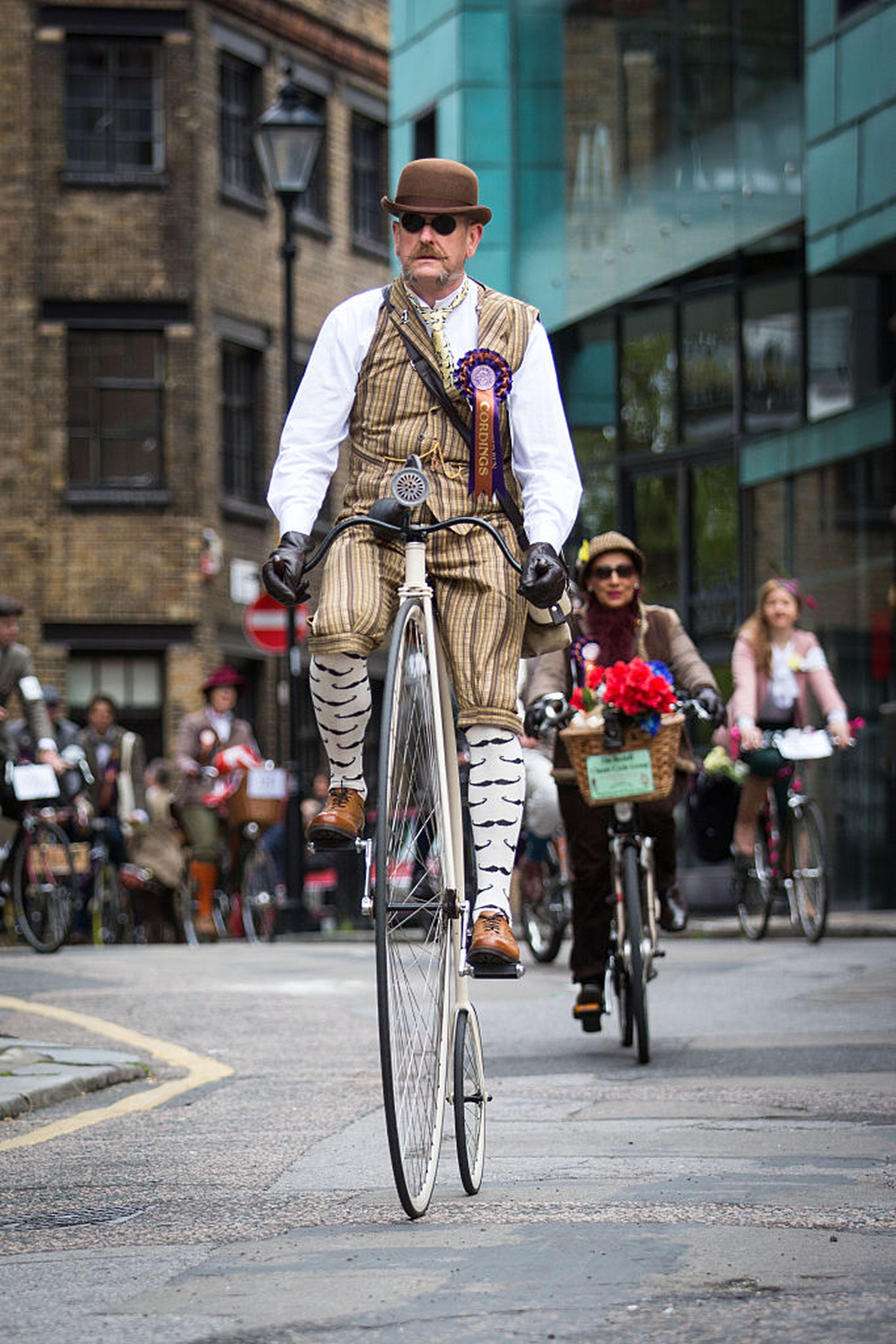 Tweed Run 2016, la penny-farthing