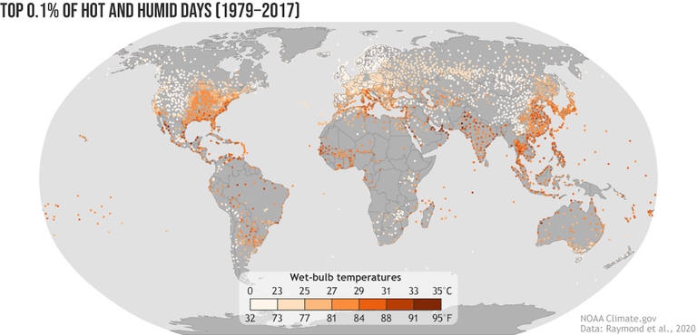 Il caldo renderà inabitabili numerose regioni della Terra, secondo la Nasa