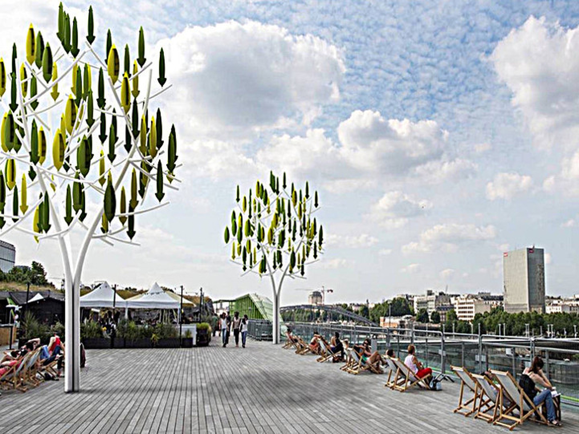 A Parigi la turbina eolica somiglia ad un albero e produce energia