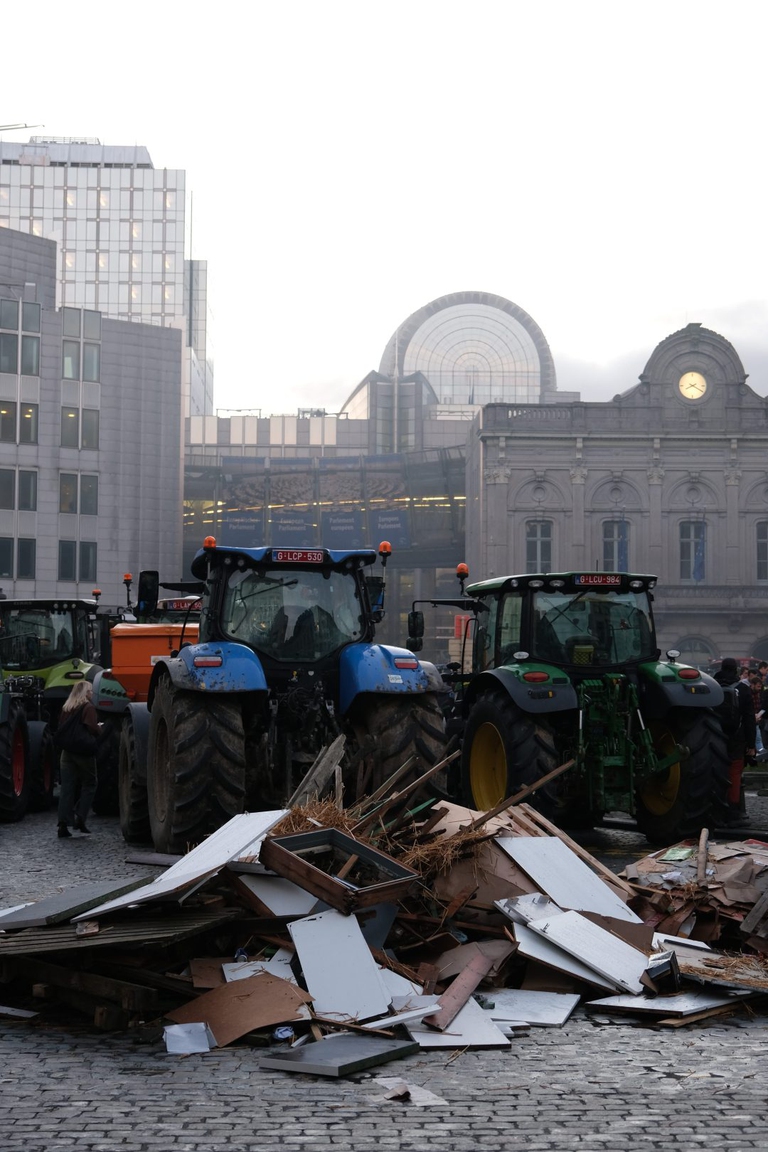 Le proteste degli agricoltori a Bruxelles