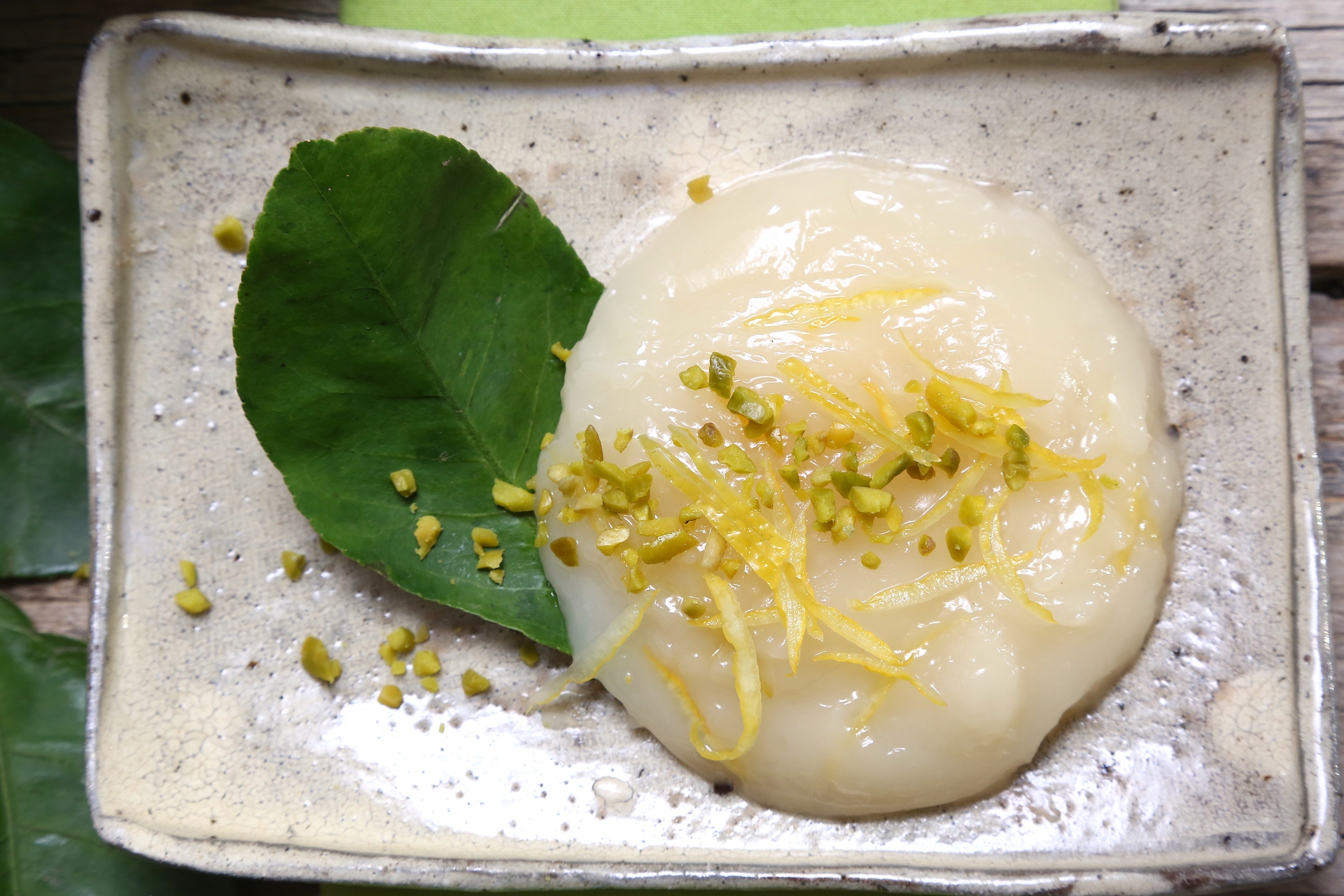 Geli al cedro con granella di pistacchio, la ricetta