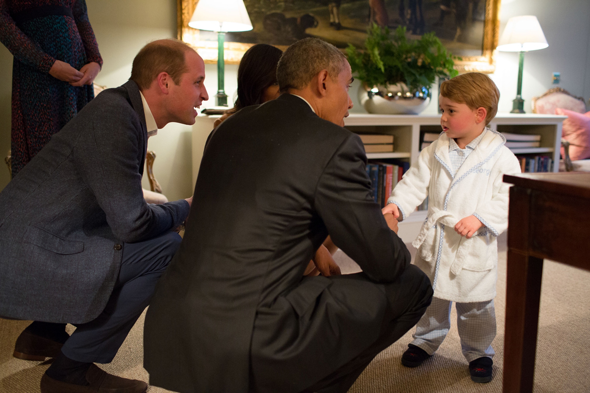 Obama talks with Prince George