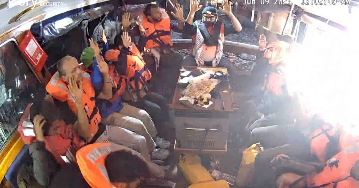 Il momento del sequestro della Freedom Flotilla prima che arrivasse a Gaza