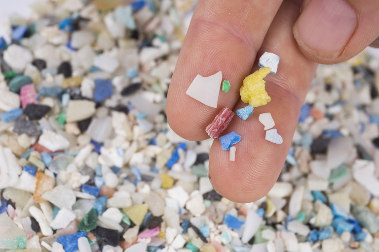 Frammenti di plastica rinvenuti in mare