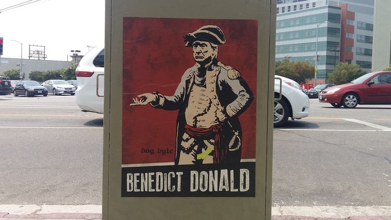 Un poster contro Donald Trump