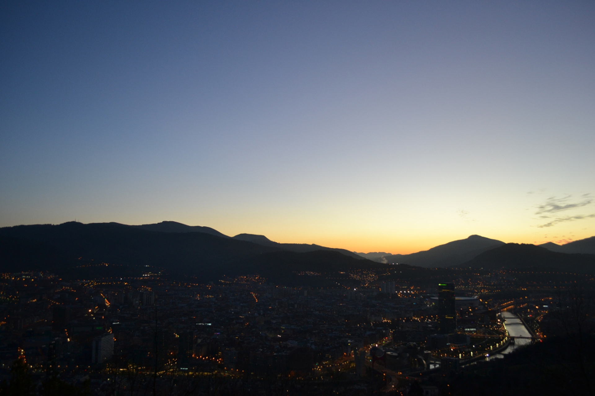 Panorama dalla funicolare del monte Artxanda