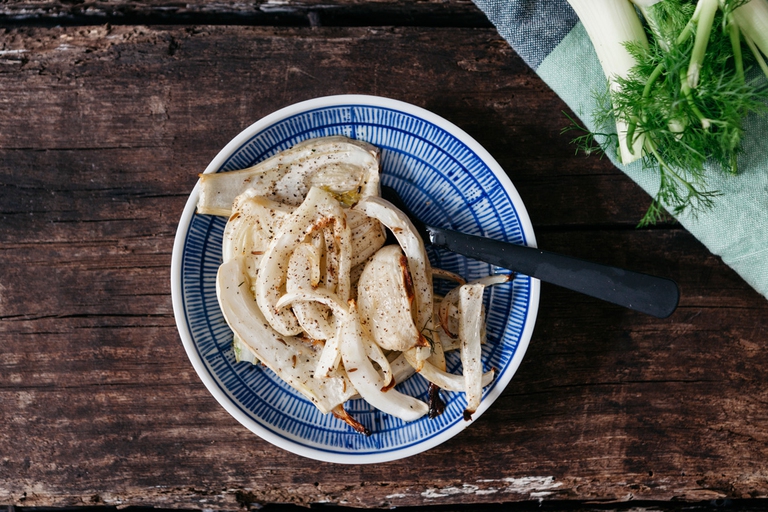 finocchi al forno con semi di cumino