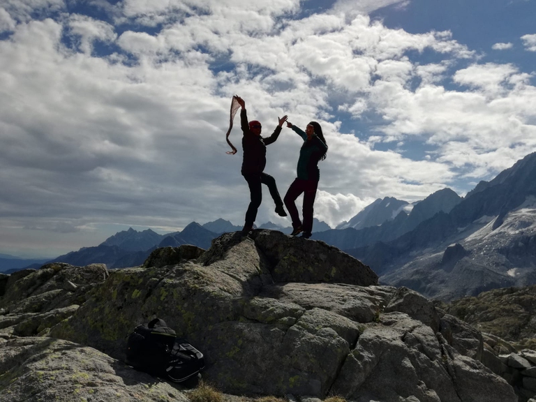 Nasim Eshqi e Francesca Borghetti durante le riprese