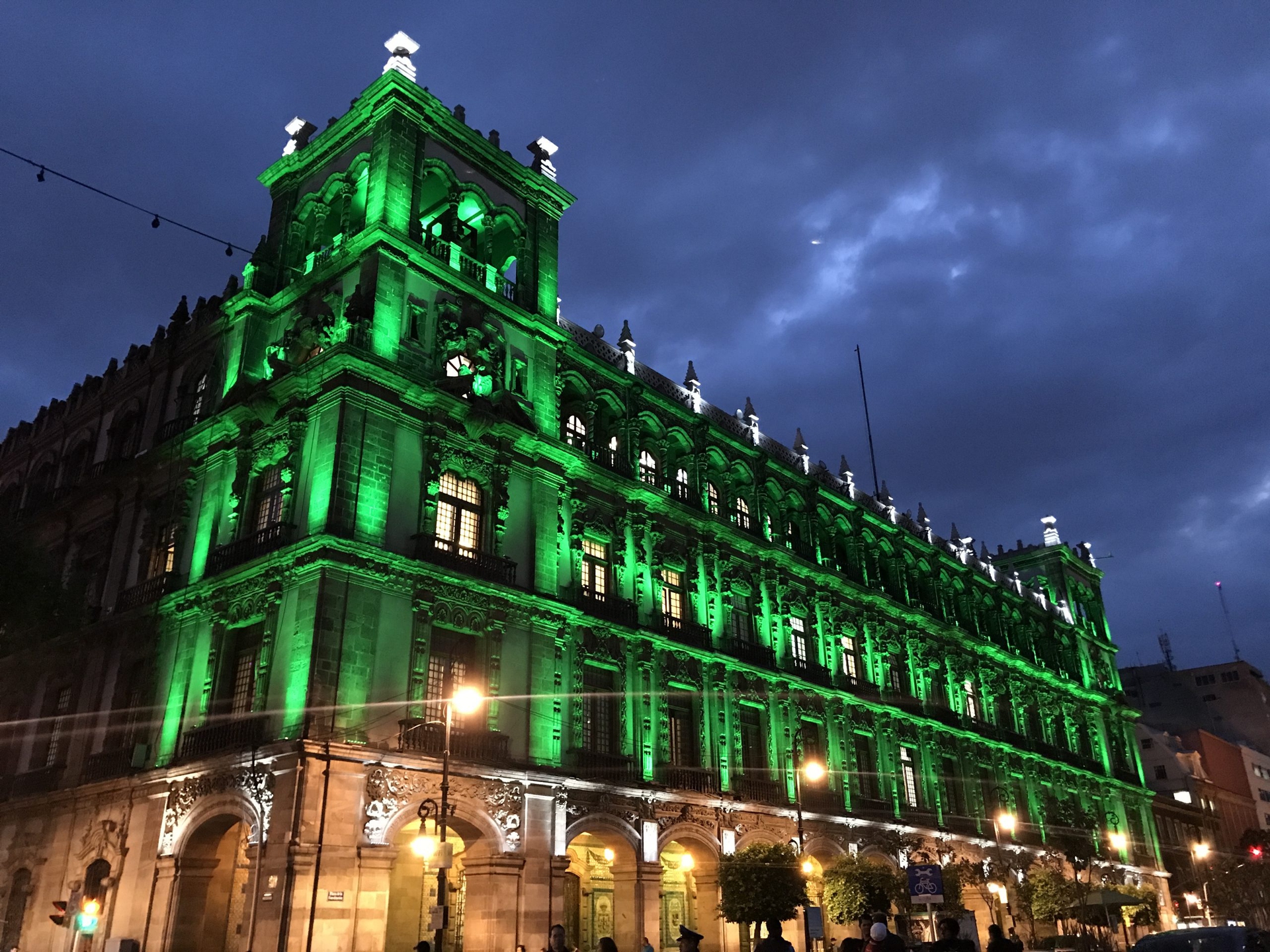 Cities light up green to stand for the Paris Agreement