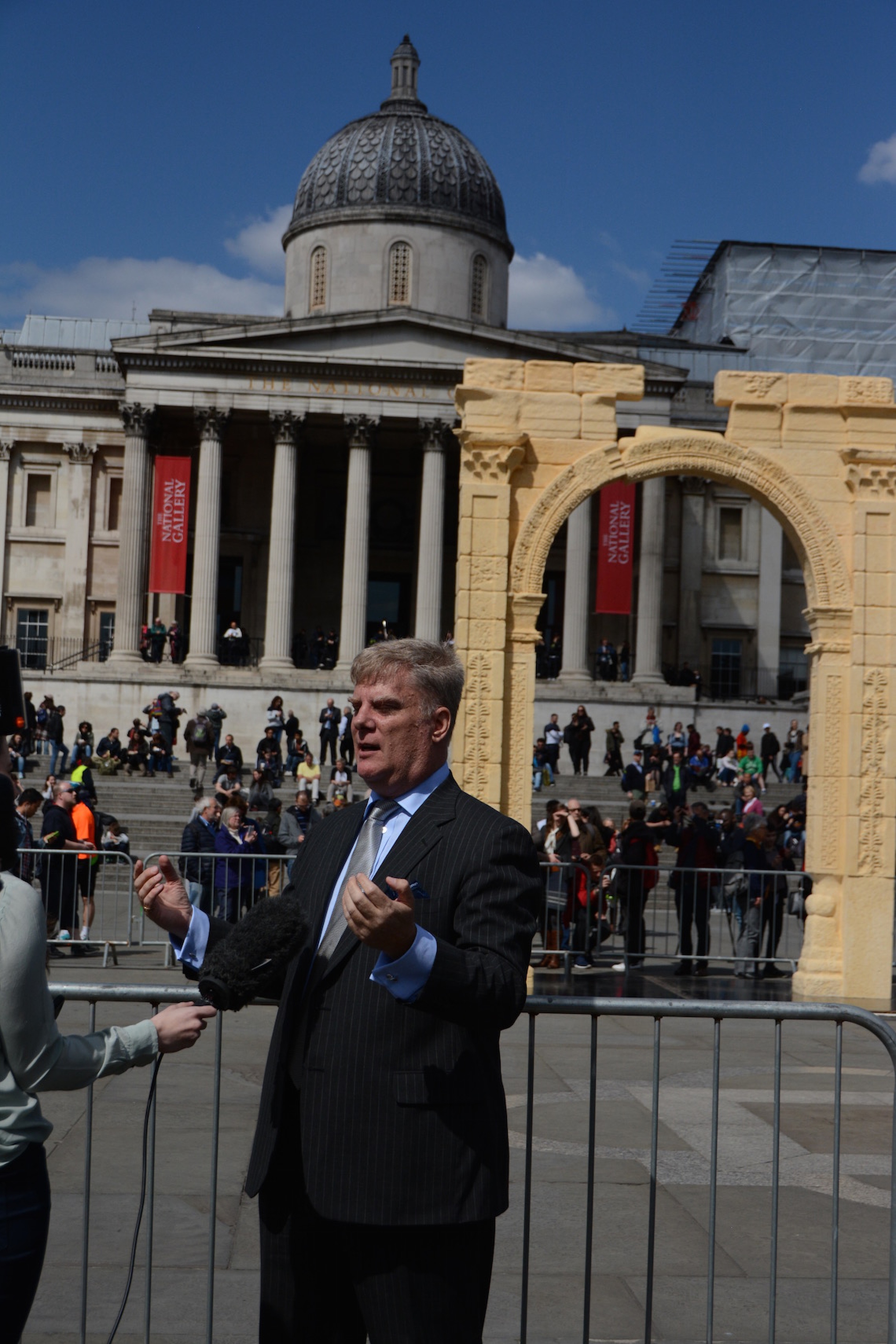 The Triumphal Arch of Palmyra rebuilt in Trafalgar Square