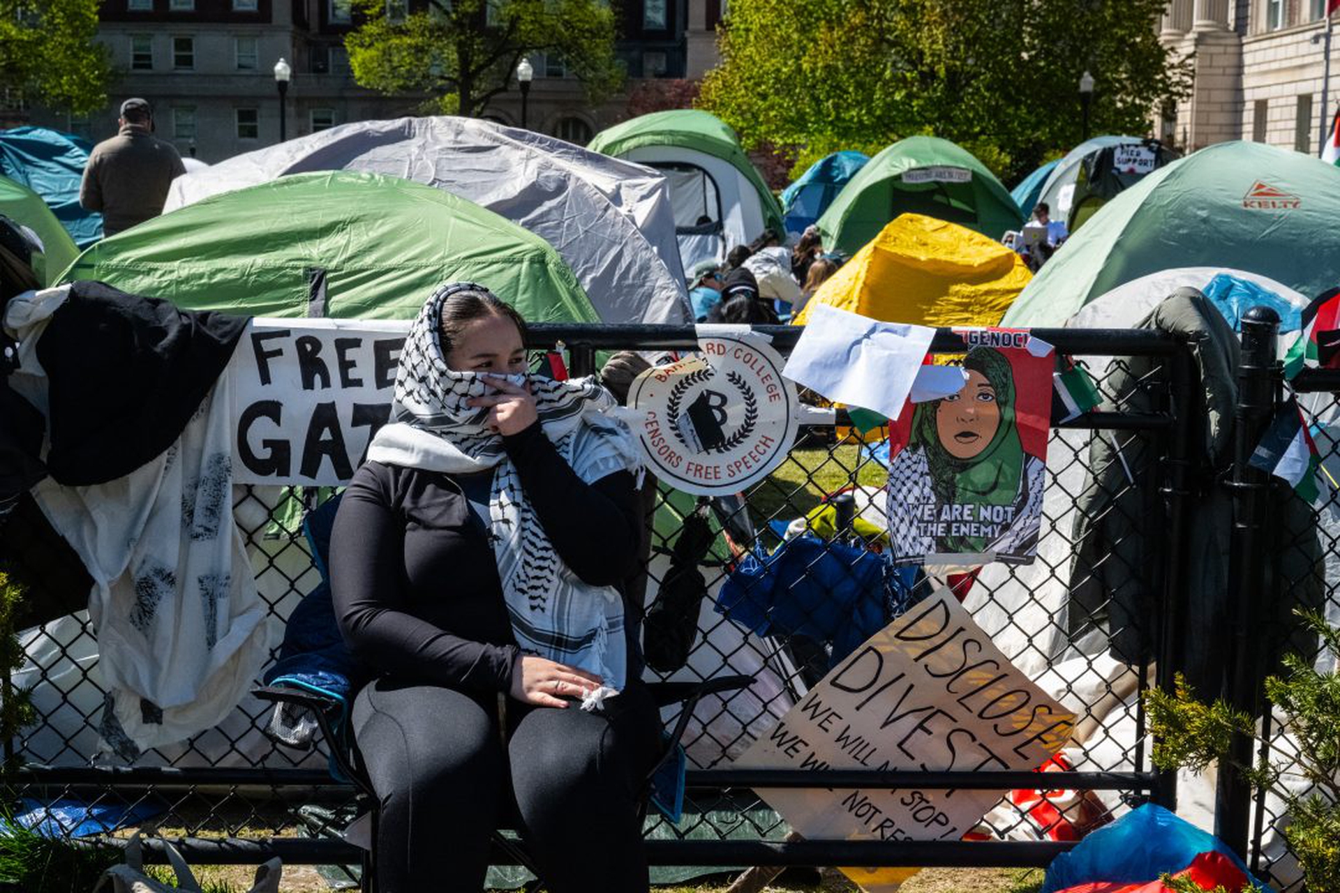 Pro-Palestinian Protests Continue At Columbia University In New York City
