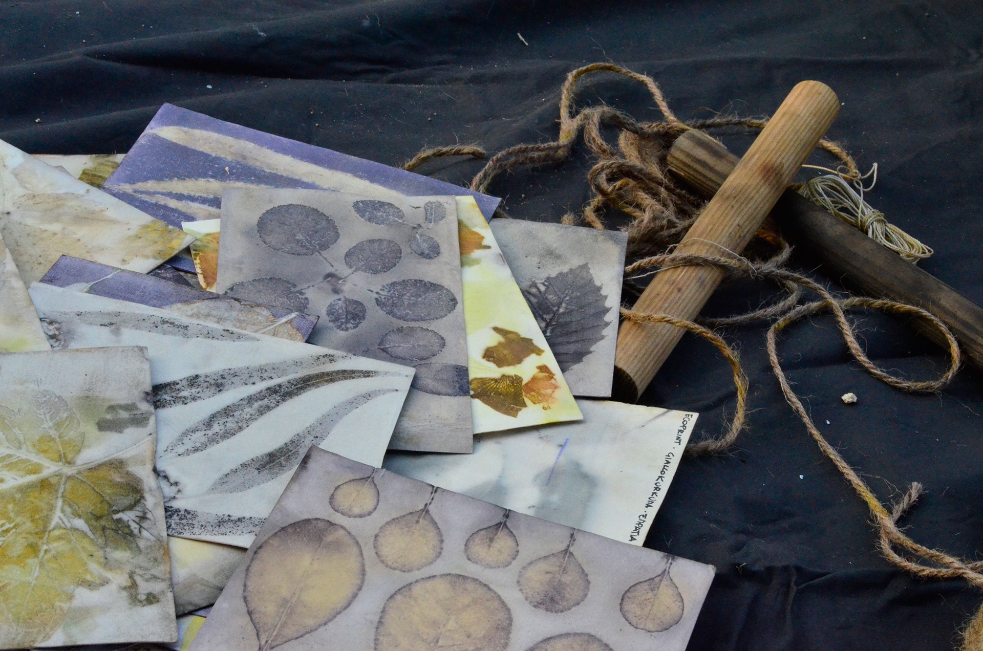 Procedimento manuale di ecoprinting