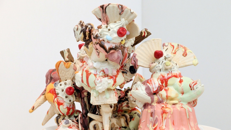 Una scultura di gelato. © Peter Macdiarmid