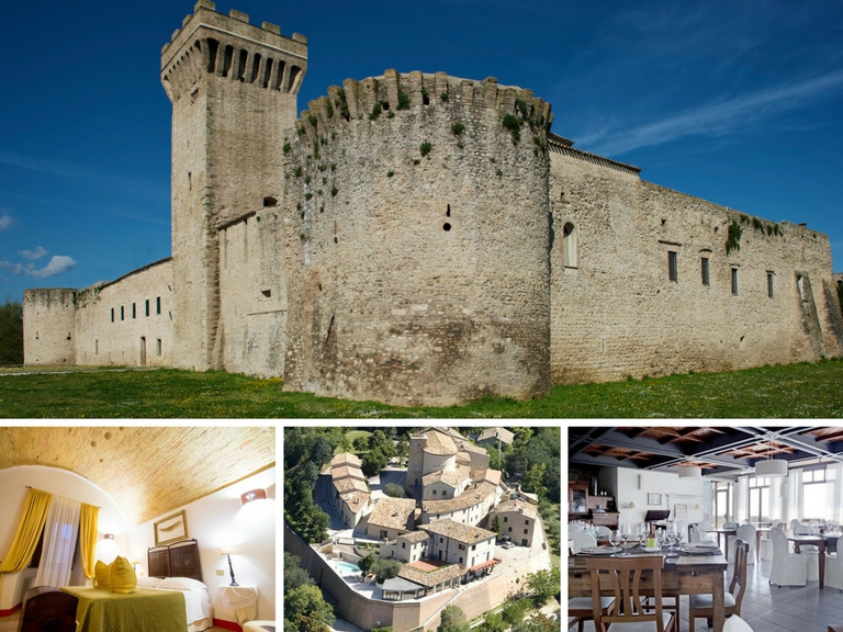 Torre della Botonta, b&b ricavato in un castello (Umbria) e l’Albergo diffuso ecologico Casa Oliva in un antico e suggestivo borgo (Marche)
