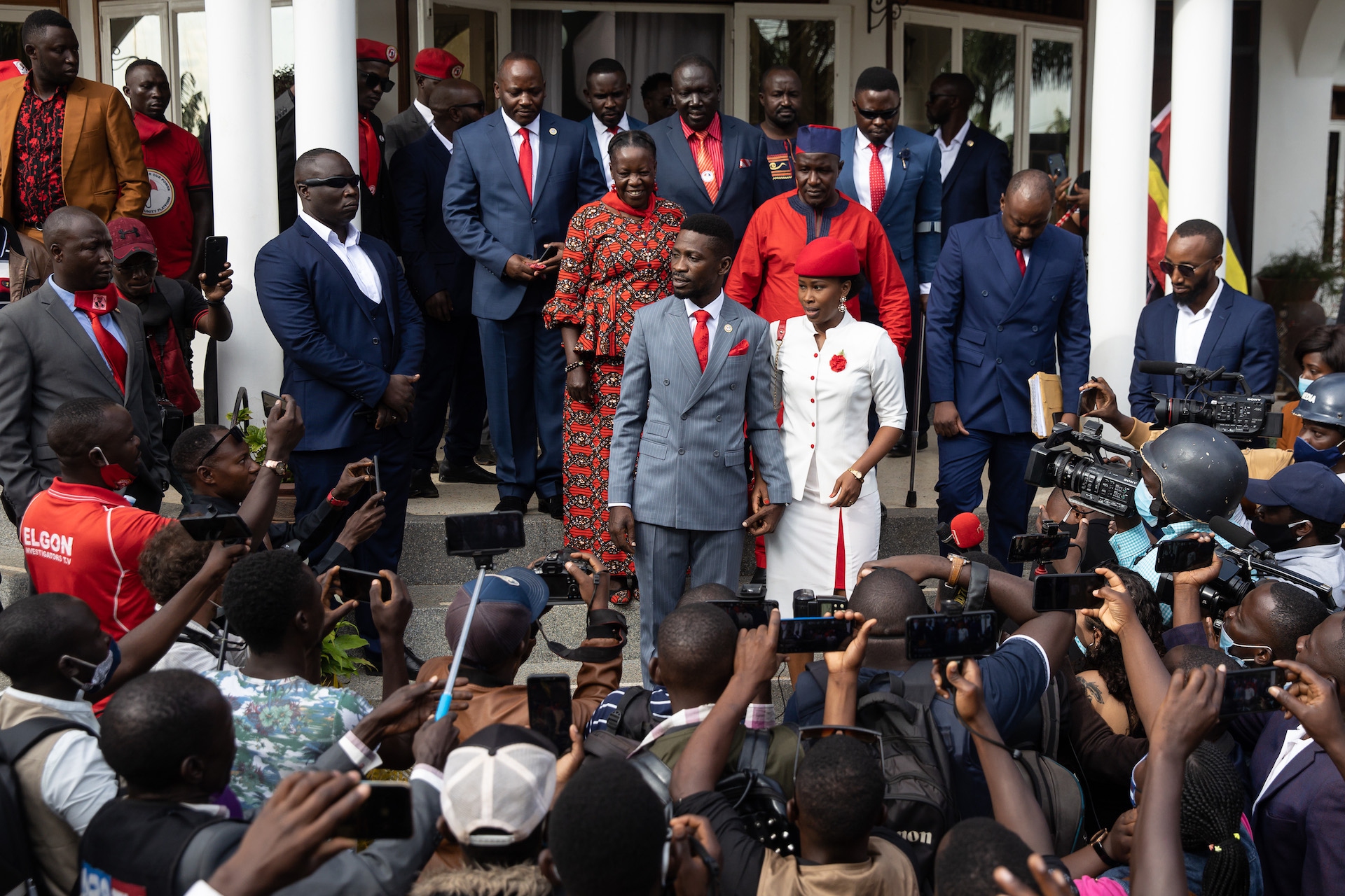 Bobi Wine in conferenza stampa