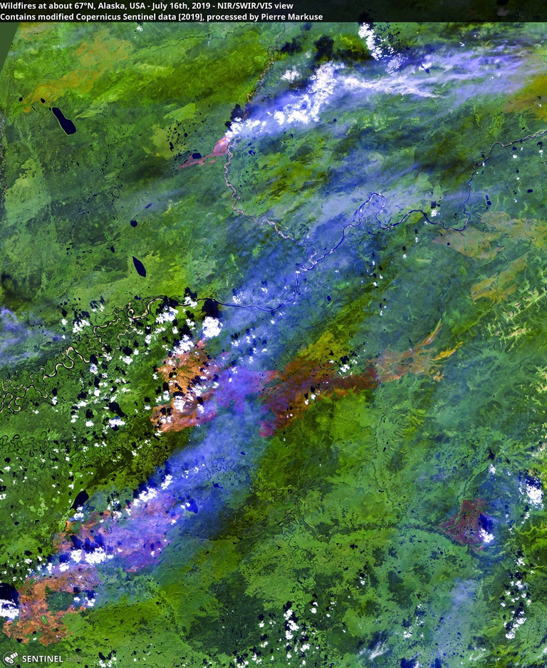 I tanti incendi scoppiati nel Circolo polare artico fotografati da un satellite