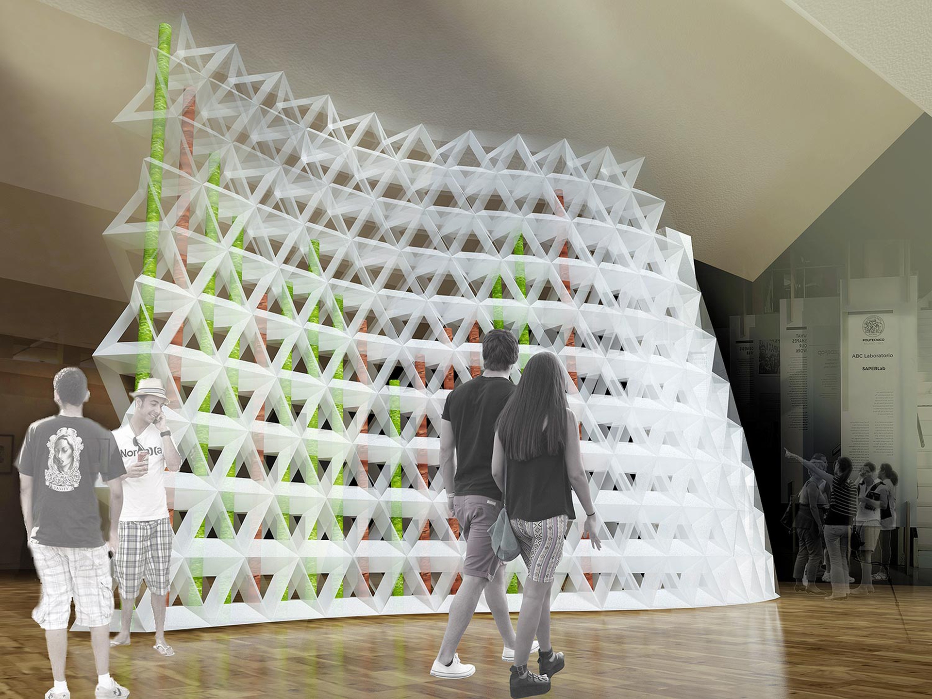Strunà (Struttura/Natura) di Saperlab: rendering