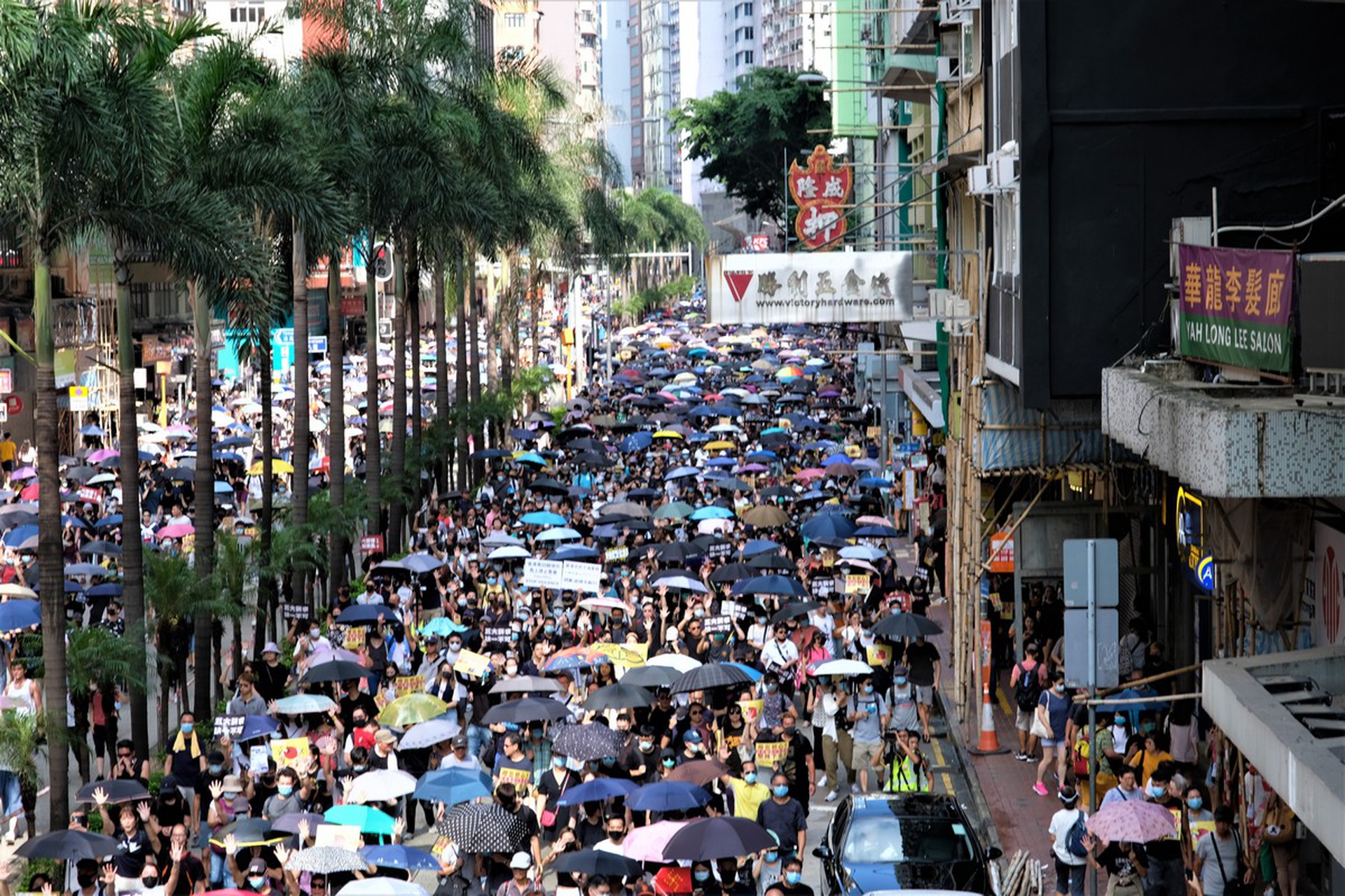 Le proteste ad Hong Kong il 15 settembre