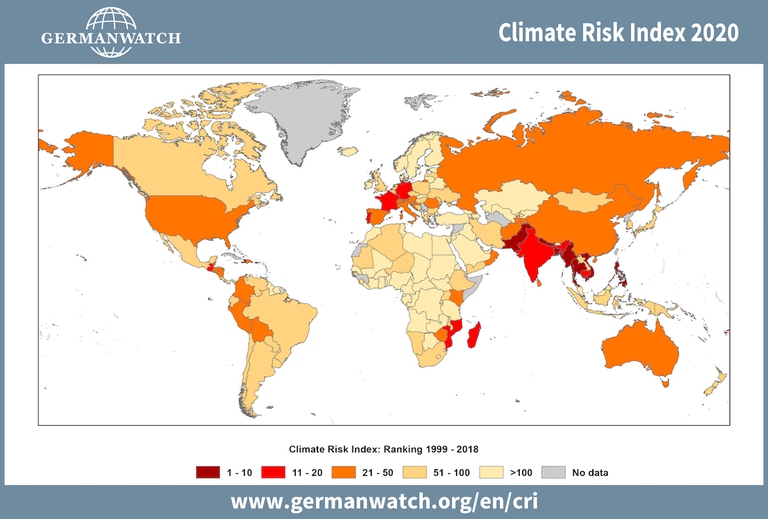 Climate risk index eventi meteorologici estremi